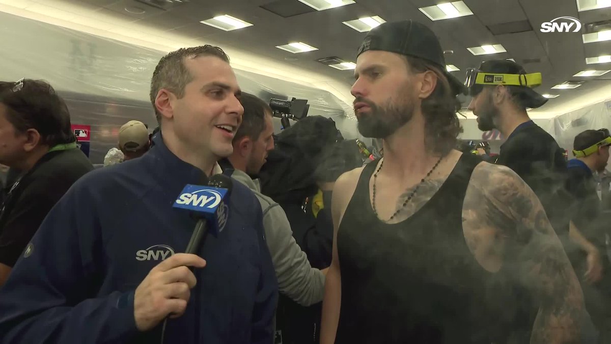 "There no words to describe this. Just so thankful to be here." Jesse Winker with Steve Gelbs in the Mets' clubhouse: