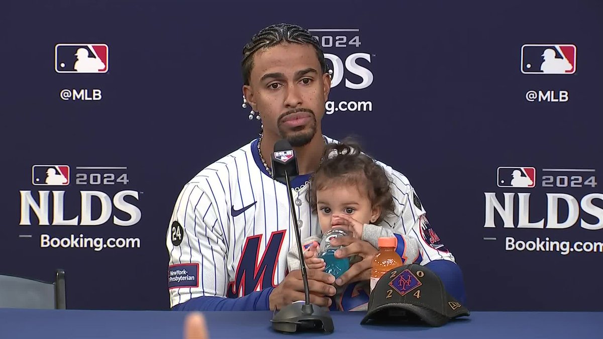 Francisco Lindor was asked if there's any extra significance in being a part of the first Mets team in 24 years to clinch a playoff series at home: "I want to win it all."