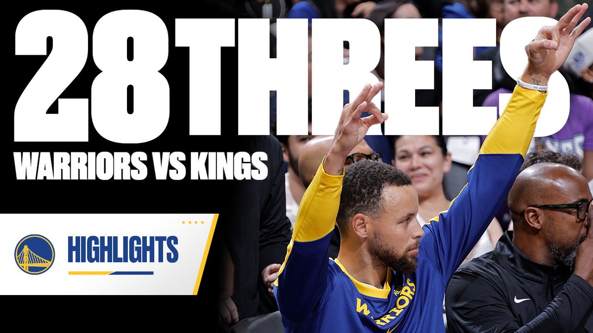 Count 'em up! The Dubs sank twenty-eight threes tonight.