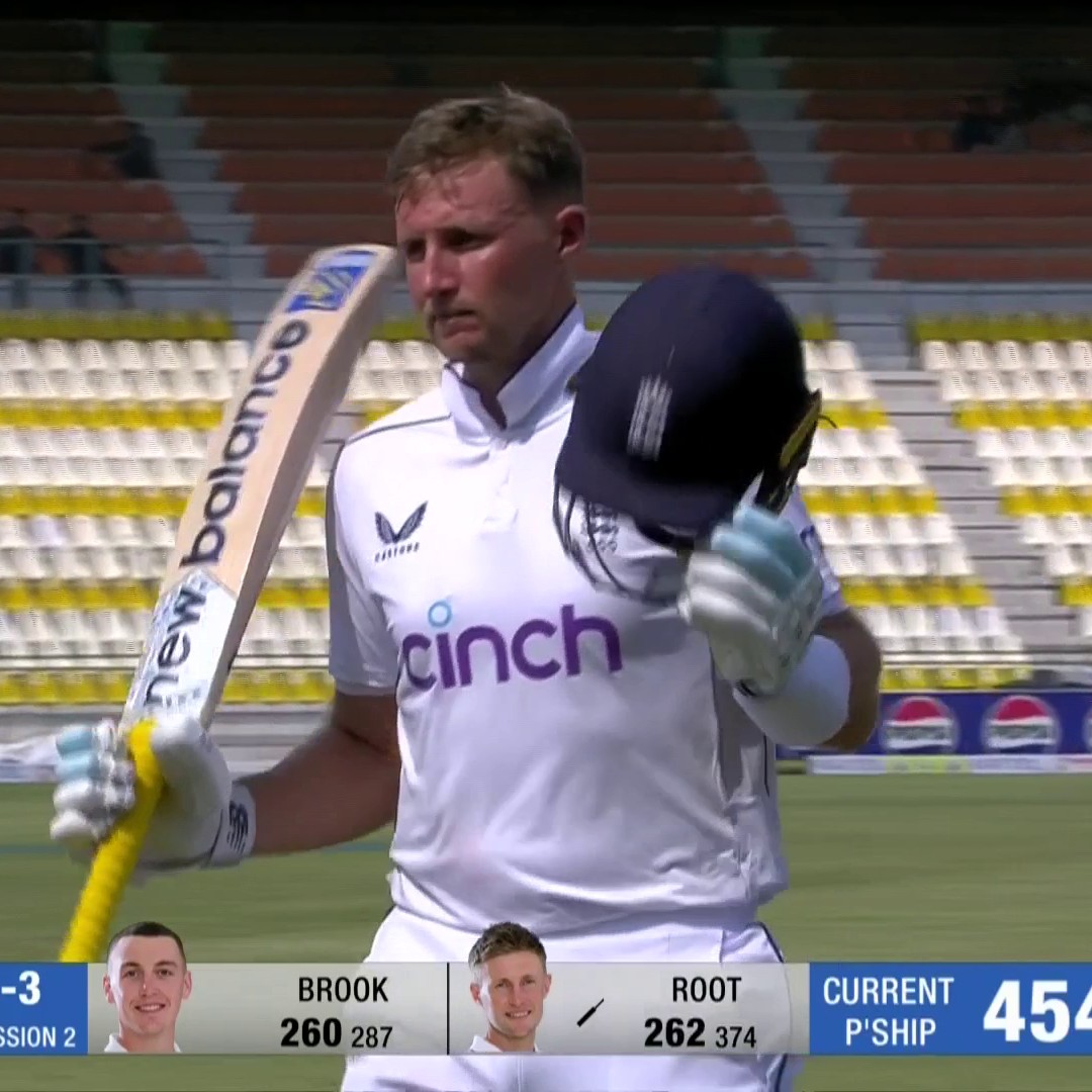 Joe Root is finally dismissed for an incredible 262 ๐
