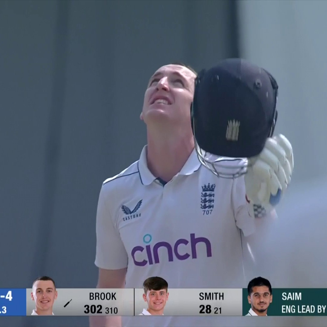 3๏ธโฃ0๏ธโฃ0๏ธโฃ FOR HARRY BROOK ๐ He becomes only the sixth England player to ever score a triple century ๐ด๓ ง๓ ข๓ ฅ๓ ฎ๓ ง๓ ฟ