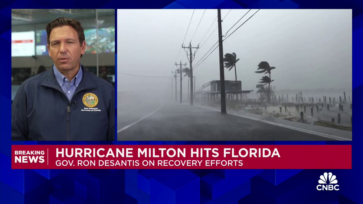 "[Harris] has no role in this process," says Ron DeSantis. "All the storms I've dealt with under this administration, she has never called in Florida or offered any support. She's trying to inject herself into this because of her political campaign."