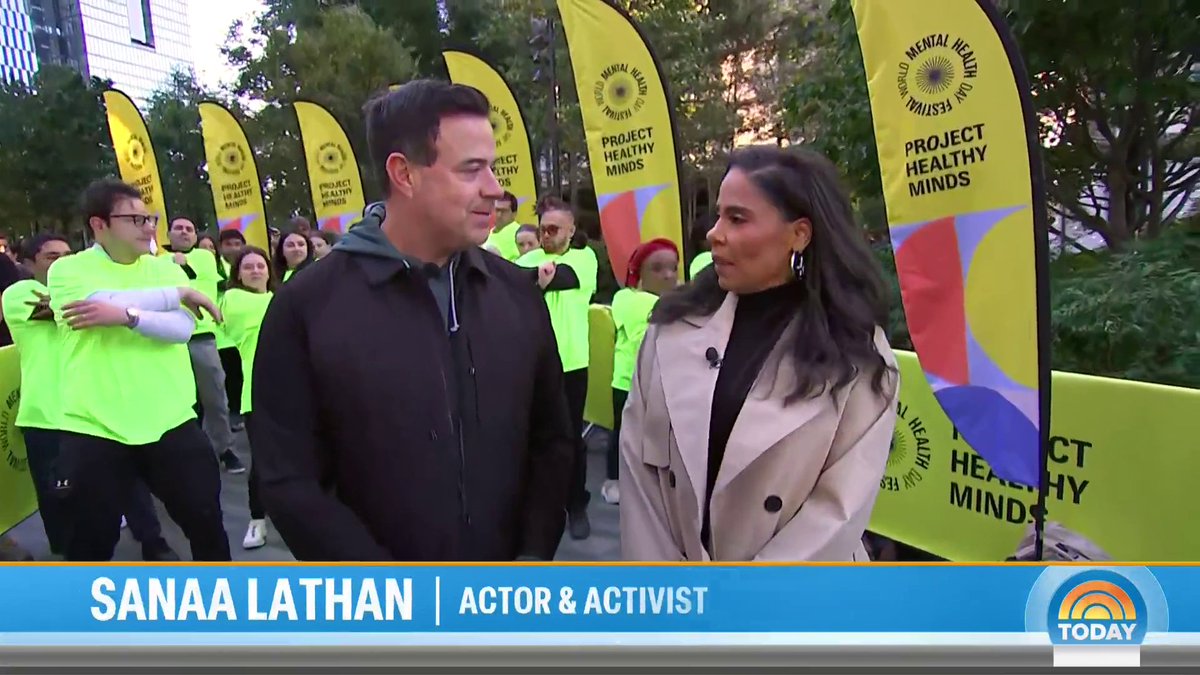 It is World Mental Health Day. TODAY’s Carson Daly previews the activities of Project Healthy Minds for the third annual World Mental Health Day festival and speaks to Sanaa Lathan about some of the tools to lower anxiety and stress.