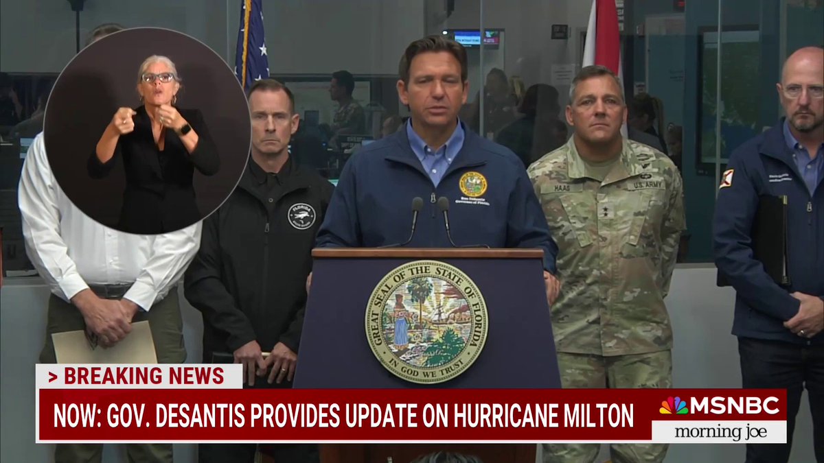 BREAKING: FL Gov. Ron DeSantis provides update on Hurricane Milton.