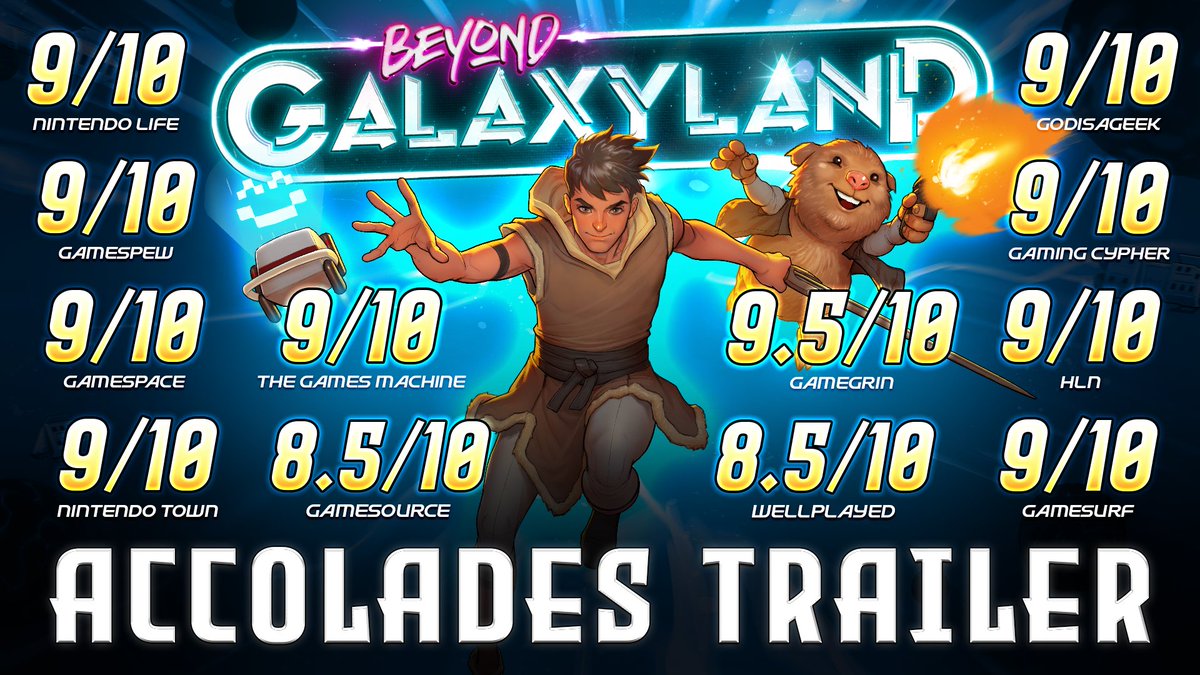 🚀 "Out of this world... easily one of 2024's best surprises" – GamingBible See why Beyond Galaxyland is making cosmic waves in our all-new Accolades Trailer! Available now on Nintendo Switch, Xbox, PlayStation, Steam, and Epic.