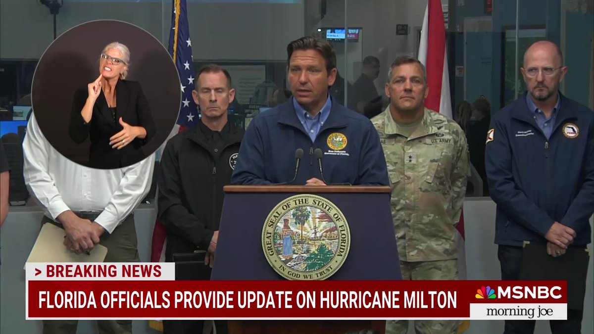"Definitely the surge did not reach Helene levels." FL Gov. Ron DeSantis provides updates on Hurricane Milton.