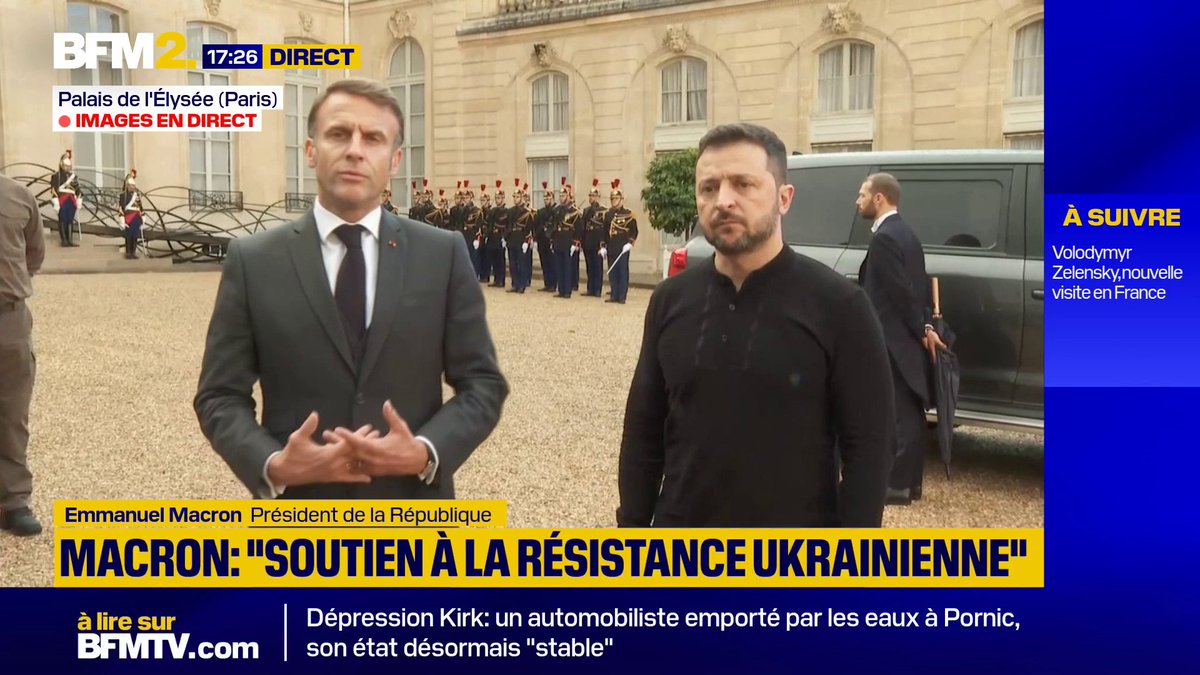 Emmanuel Macron: "Je voulais redire le soutien de la France à la résistance ukrainienne"