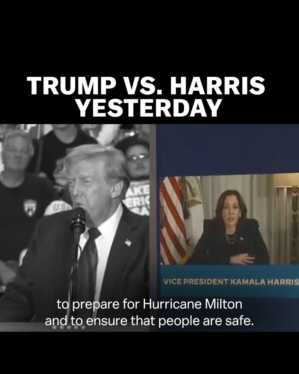Yesterday, I met with members of the federal team that is working around the clock to deliver relief to Americans affected by Helene and Milton. Meanwhile, Donald Trump spread lies and educated us about the sound of the wind.