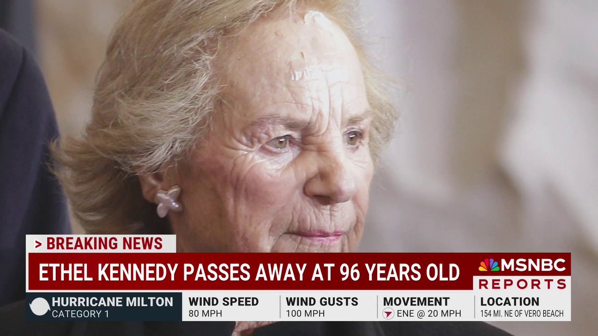 BREAKING: Ethel Kennedy passes away at 96 years old.
