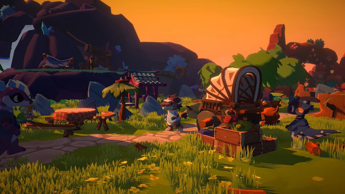 Amber Isle is OUT NOW on Steam! 🦕 🛒 Dino-centric shop management-sim 🦖 Design your own dino 👋 Befriend 48 Paleofolk 🏪 Manage &amp; expand your shop 🏡 Move dino-friends in permanently! Will you restore Amber Isle to its former glory? 🏝️ Play Now: 🔗