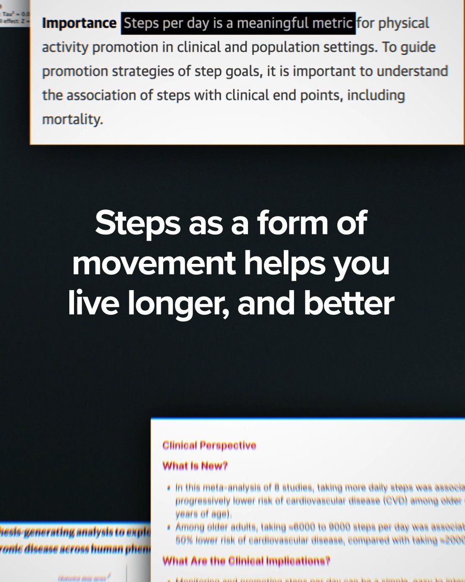 We measure the metrics that are proven to make the most significant impact on your health. After analyzing the latest research, that now includes tracking your steps. 📝👣