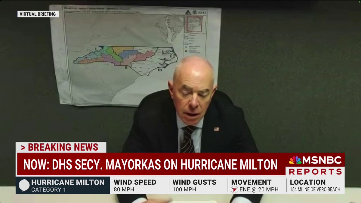"We are seeing horrific hate speech of all types propagated on online platforms." Homeland Security Secretary Alejandro Mayorkas addresses Hurricane Milton misinformation and threats against FEMA staff circulating online.