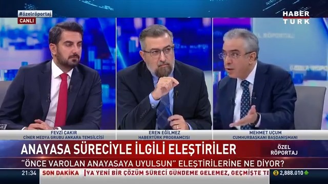 Bu Meclis yeni anayasa yapabilir mi? "Önce Varolan Anayasaya Uyulsun" eleştirilerine ne diyor? Yeni anayasa AYM'den döner mi? Cumhurbaşkanı Başdanışmanı Mehmet Uçum #ÖzelRöportaj'da değerlendirdi.