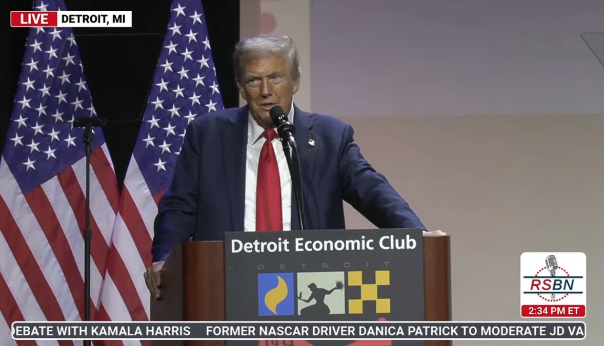 Trump attacks Detroit while speaking to an audience in Detroit