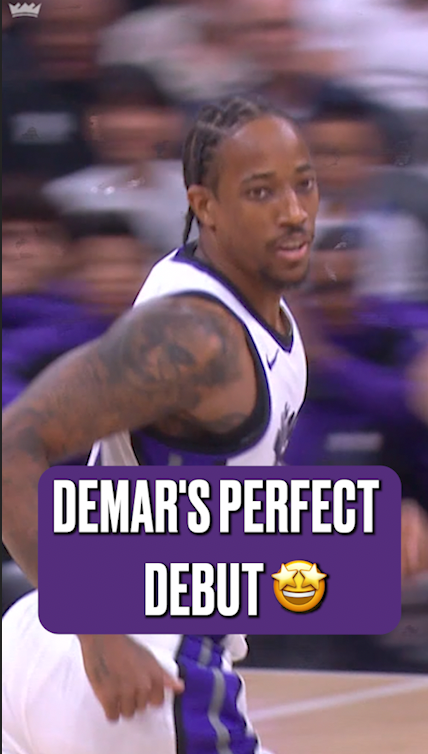 DeMar in his Sacramento Debut: 👑 15 PTS 👑 6-6 FG 👑 2-2 FT