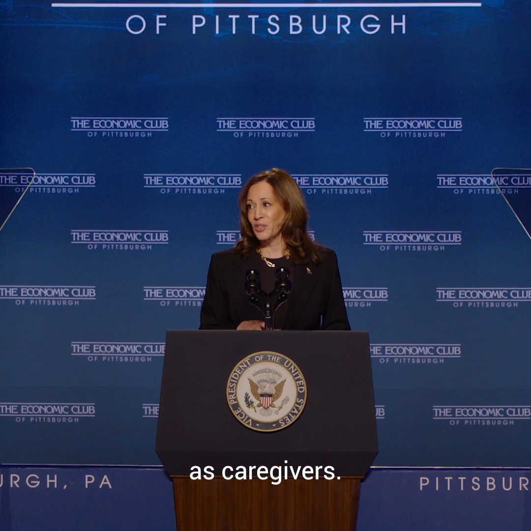I remember being there for my mother when she was diagnosed with cancer—cooking meals for her, taking her to appointments, telling her stories to try and make her laugh. I have a personal experience with caregiving, so I understand the difficulty Americans have when caring for children, caring for aging parents—and for the sandwich generation, caring for both. That’s why my economic plan will help caregivers by cutting the cost of child care and elder care—and we will give all working people access to paid leave.