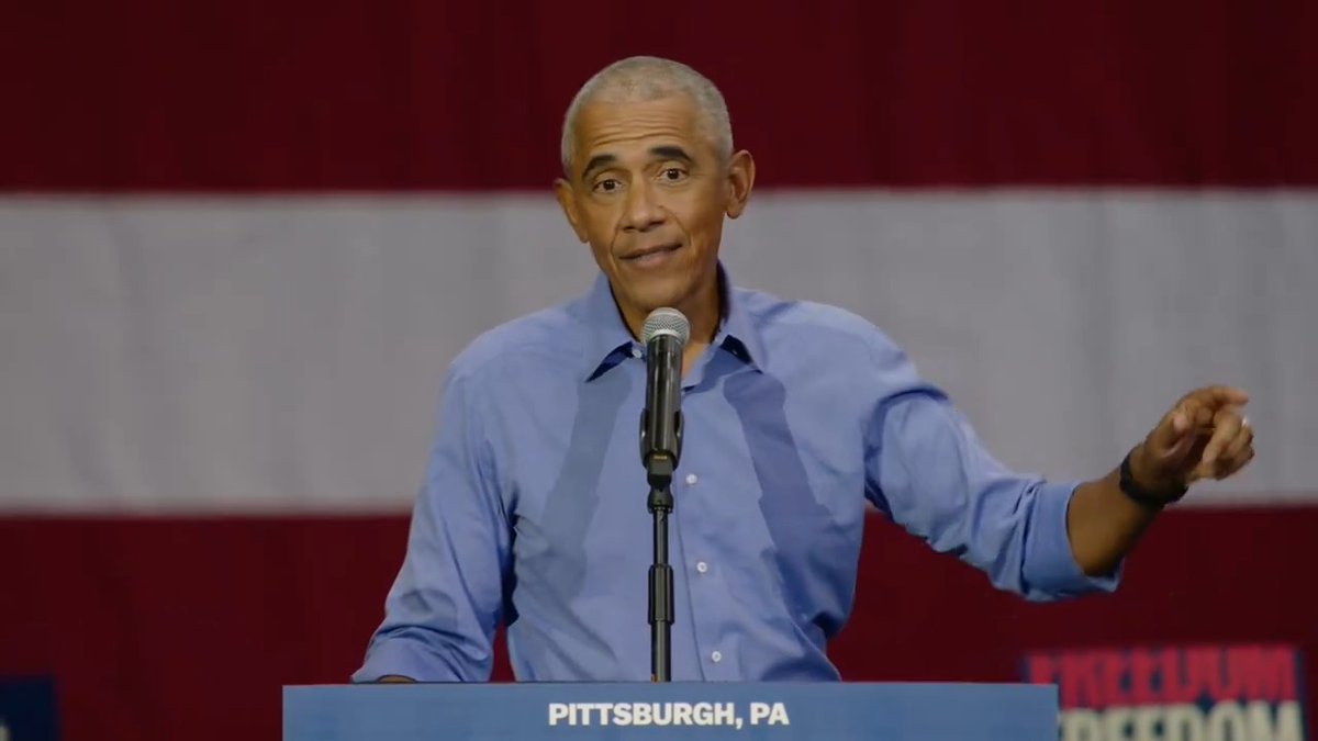 President Barack Obama: Some people think, ‘That economy when Trump first came in was pretty good.’ Yeah, it was pretty good because it was my economy. We had had 75 straight months of job growth that I handed over to him. I spent eight years cleaning up the mess that the Republicans had left me
