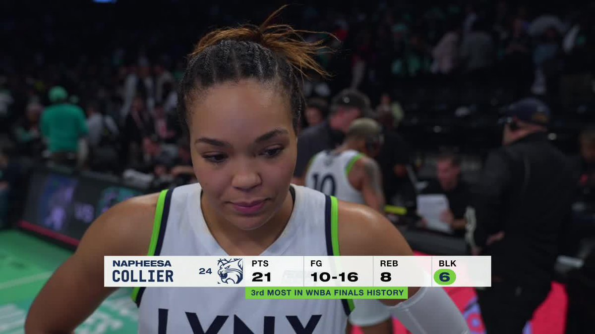 "This is the Finals, no one cares if you're tired." —Napheesa Collier on winning Game 1 in OT after playing a Game 5 on Tuesday 🔥