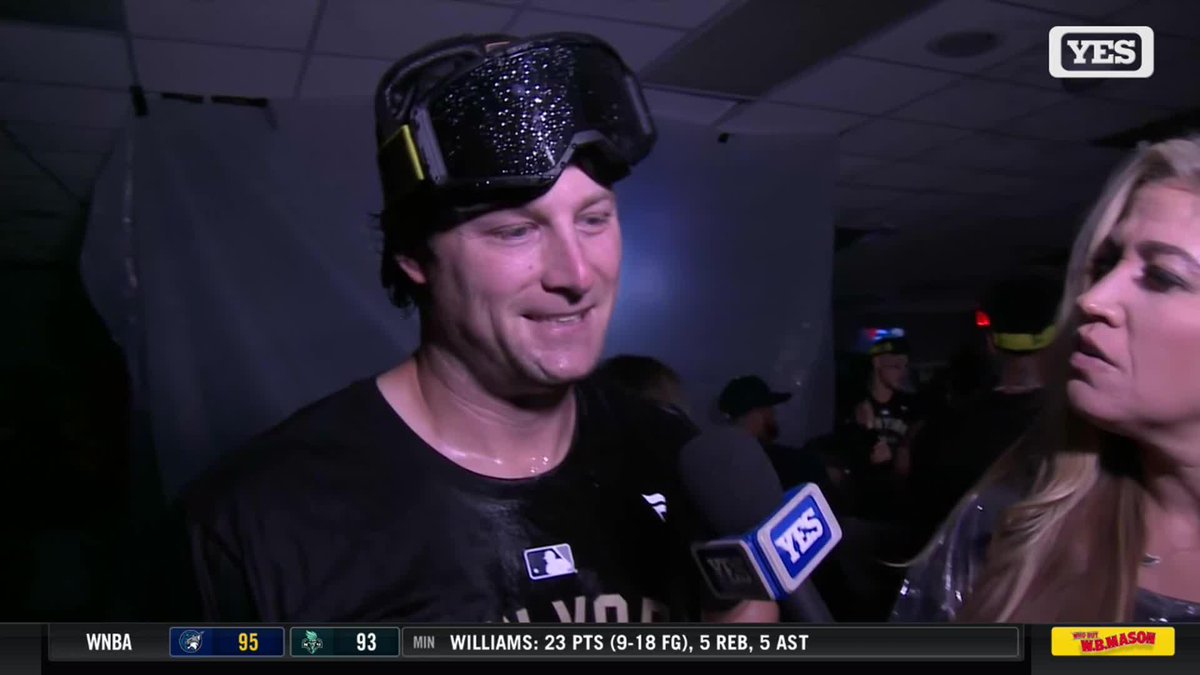 "It's just a blessing to play for this team and these guys, we play for each other." - Gerrit Cole to Meredith Marakovits on his clutch outing and advancing to the ALCS