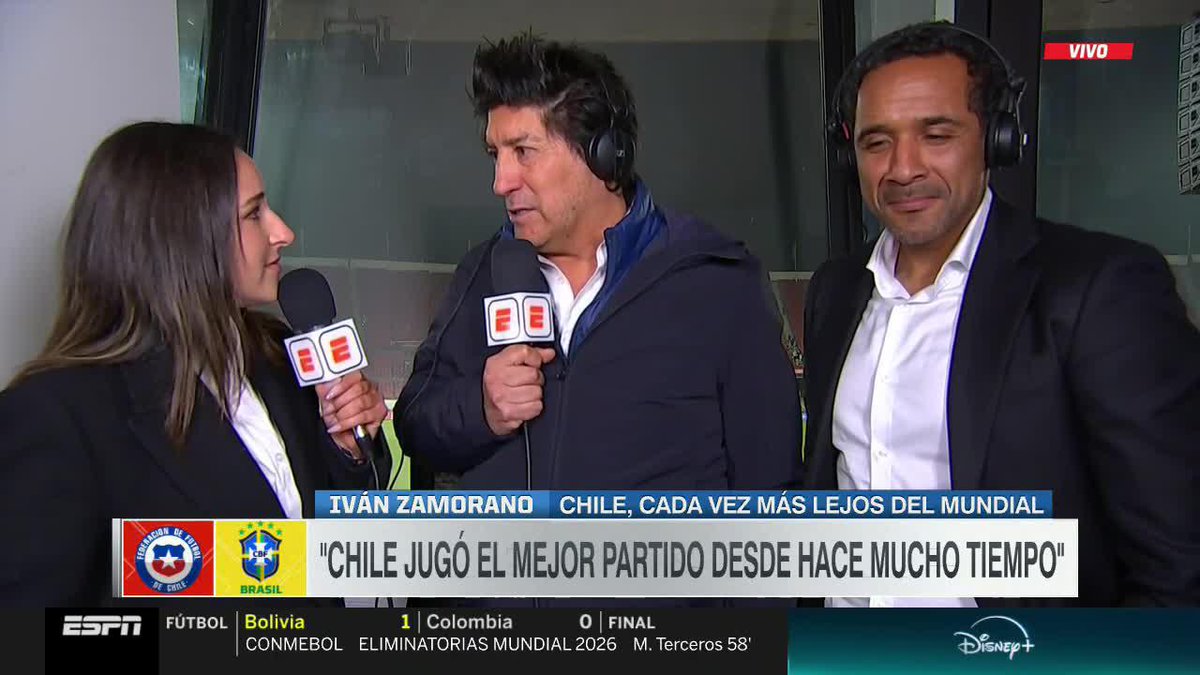 "ME PARECE QUE HOY CHILE JUGÓ EL MEJOR PARTIDO EN MUCHO TIEMPO" ⭐ Iván Zamorano, palabra autorizada para hablar de La Roja del Tigre Gareca 📺 #DisneyPlus | #SportsCenter
