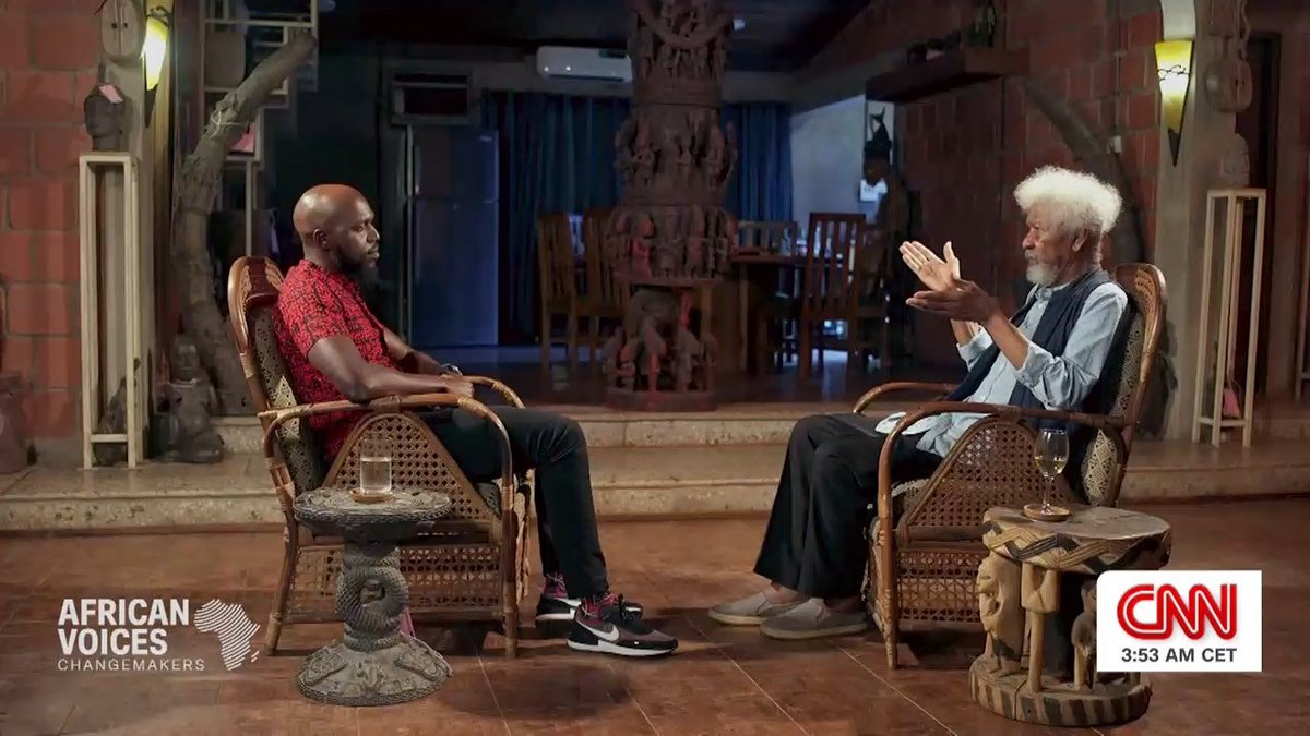 “I don’t believe in the Islamic God; I don’t believe in the Christian God” Wole Soyinka told me. He accepts the label of an atheist but says he is a "spirit-sensitive person" who follows Orisha, a deity of the Yoruba people