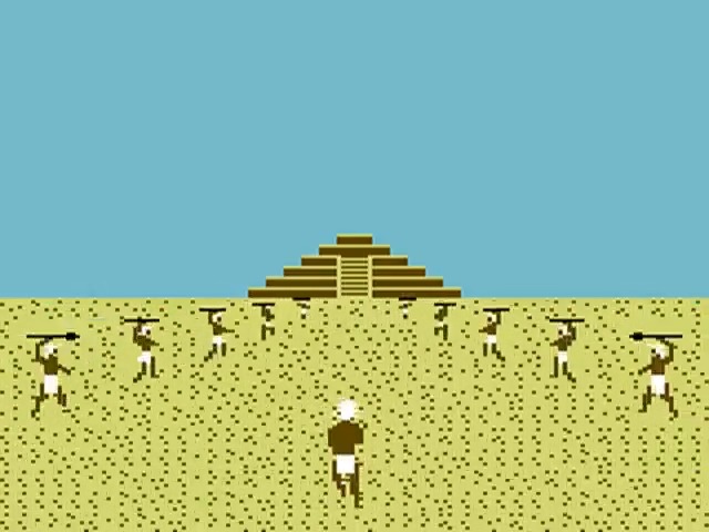 Aztec Challenge (1983) Commodore 64. Legendary game, YES/NO? Did you know the backstory to the game? "Suddenly you are in the capital of the Aztec Empire in 1500 A.D. You have been sentenced to be a ritual sacrifice to their gods, and your only chance of escape is to complete an obstacle course known as "THE AZTEC CHALLENGE!" - Back of cassette.