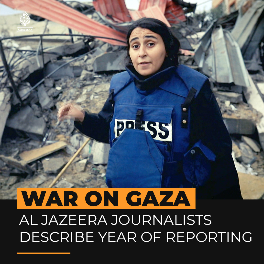 Al Jazeera journalists who’ve reported from devastating scenes in the war on Gaza explain what it’s been like working while losing family, friends, colleagues and homes over the past year.