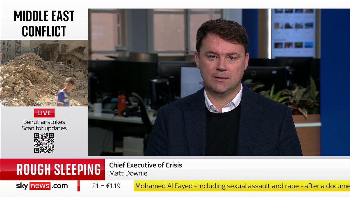 Following a Sky News report that followed Ian and his experience of struggling to get off the streets, the Chief Executive of the charity Crisis Matt Downie has called on the government to do something 'radical' to tackle homelessness. 📺 Sky 501