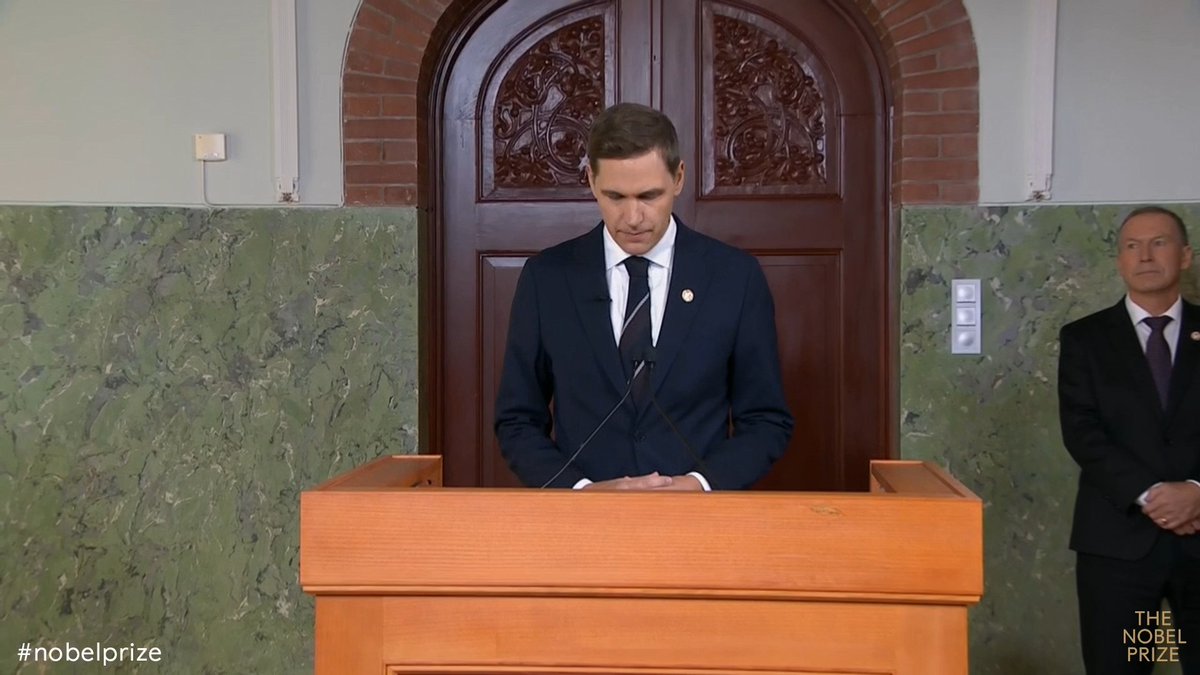 Watch the very moment the 2024 Nobel Peace Prize was announced. Presented by Jørgen Watne Frydnes, chair of the Norwegian Nobel Committee. See the full announcement: #NobelPrize #NobelPeacePrize