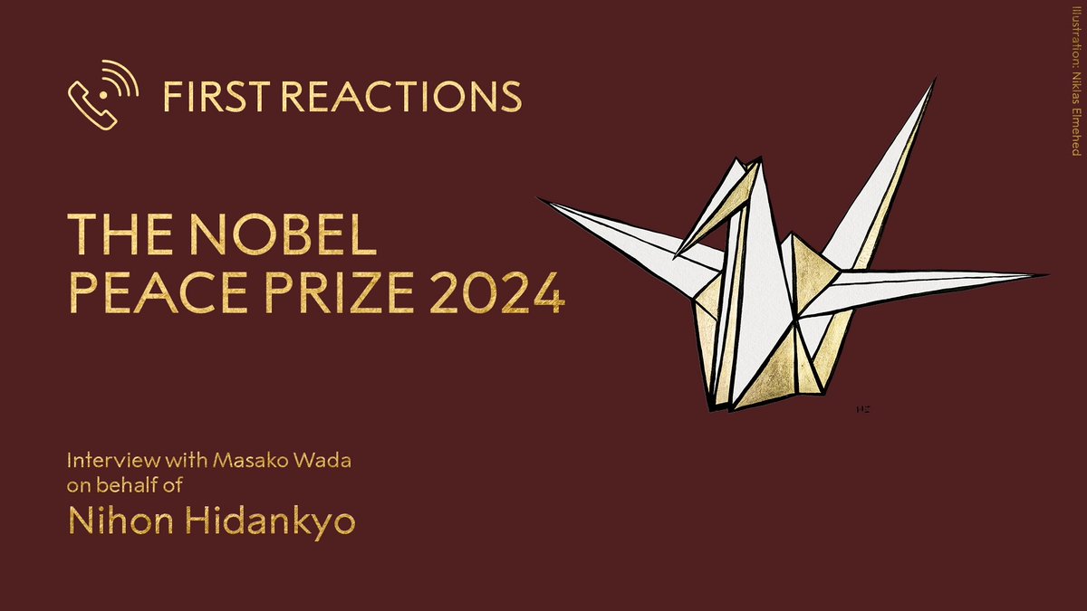 “The dream came true!” The prize came as a big surprise, says Masako Wada, a representative from the Japanese organisation Nihon Hidankyo, which works to achieve a world free of nuclear weapons. In this interview shortly after learning about the 2024 #NobelPeacePrize, she shares her deep concerns on the world’s backlash on nuclear disarmament, not least after Russia’s full-scale invasion of Ukraine. “Rather than anger, I feel sorrow and fear how deep humans will fall into darkness.”