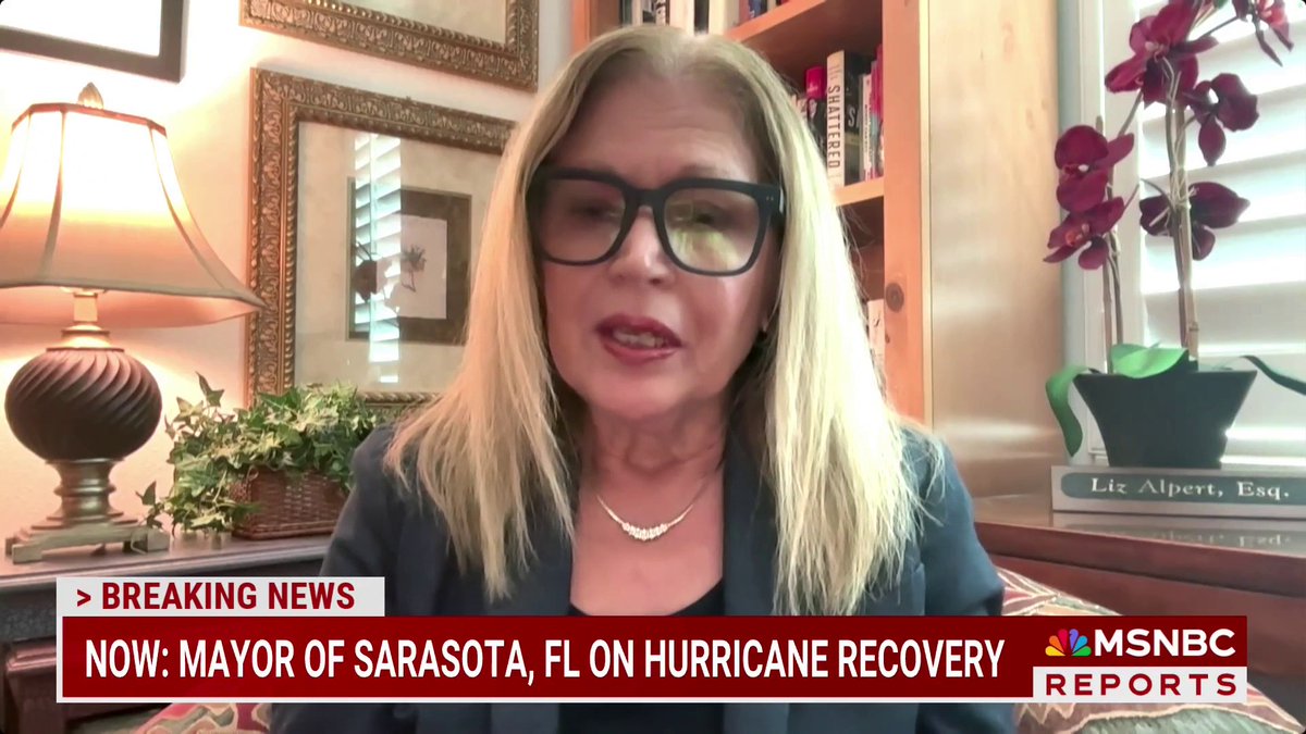 "A lot of us still don't have power." Sarasota Mayor Liz Alpert talks about hurricane recovery on the ground in Florida.