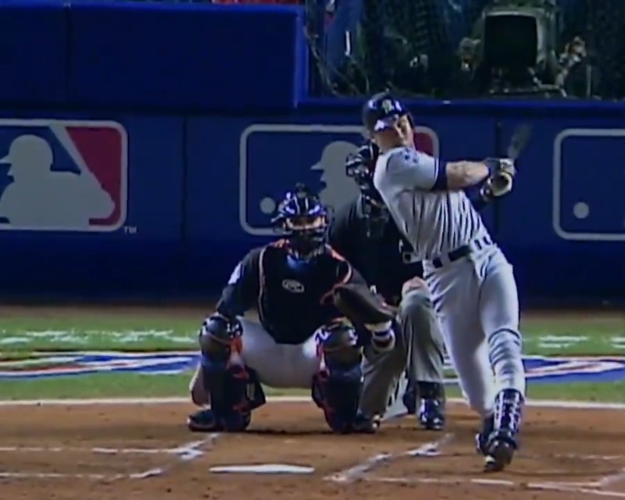 The last time both the Mets and Yankees reached the LCS, we got a Subway Series. Derek Jeter's leadoff homer in Game 4, as called by Michael Kay and John Sterling. ⬇️