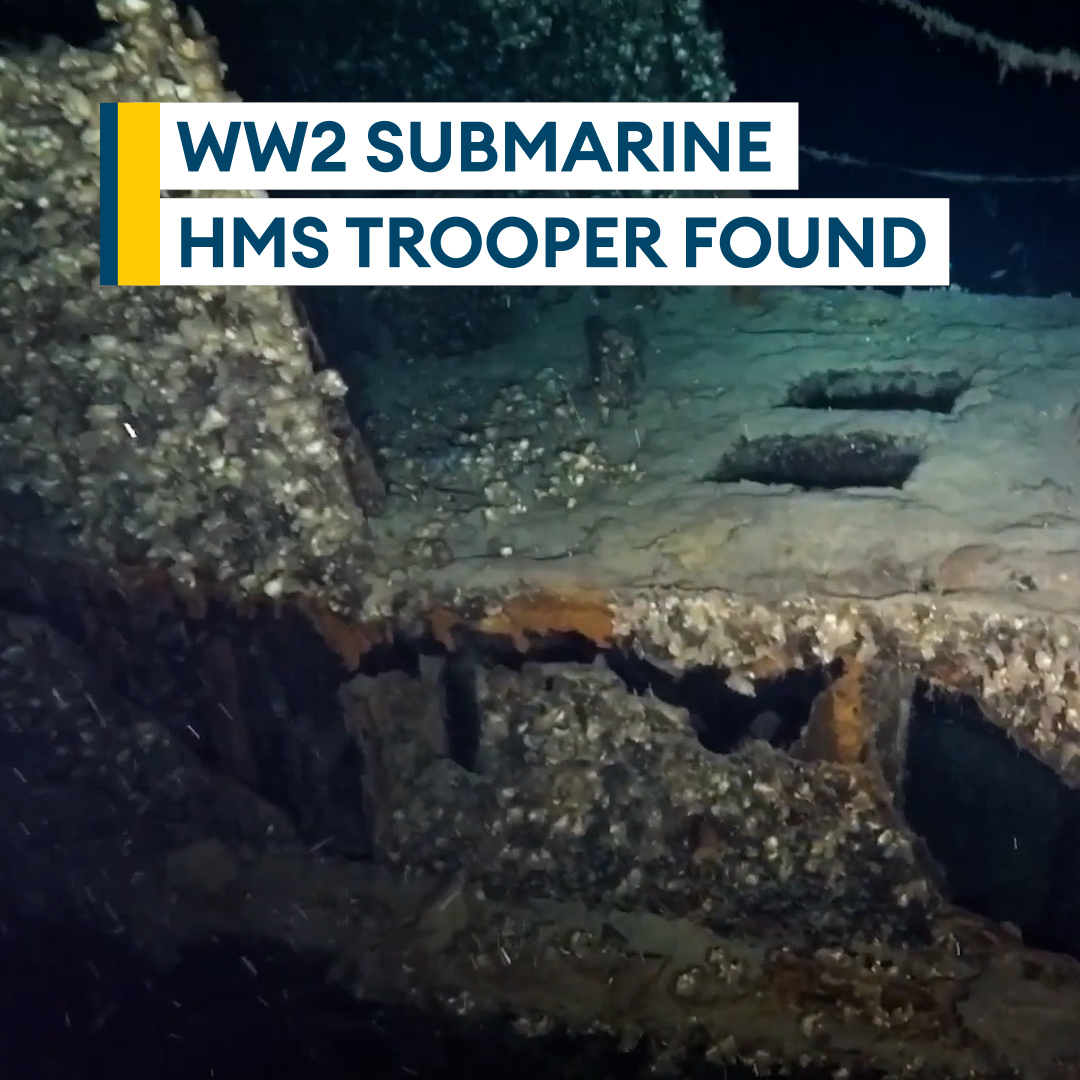 An 81-year mystery has been solved 🔎 Take a look at the wreck of HMS Trooper, a WW2 sub that vanished without trace killing 64 sailors. Read more 👉
