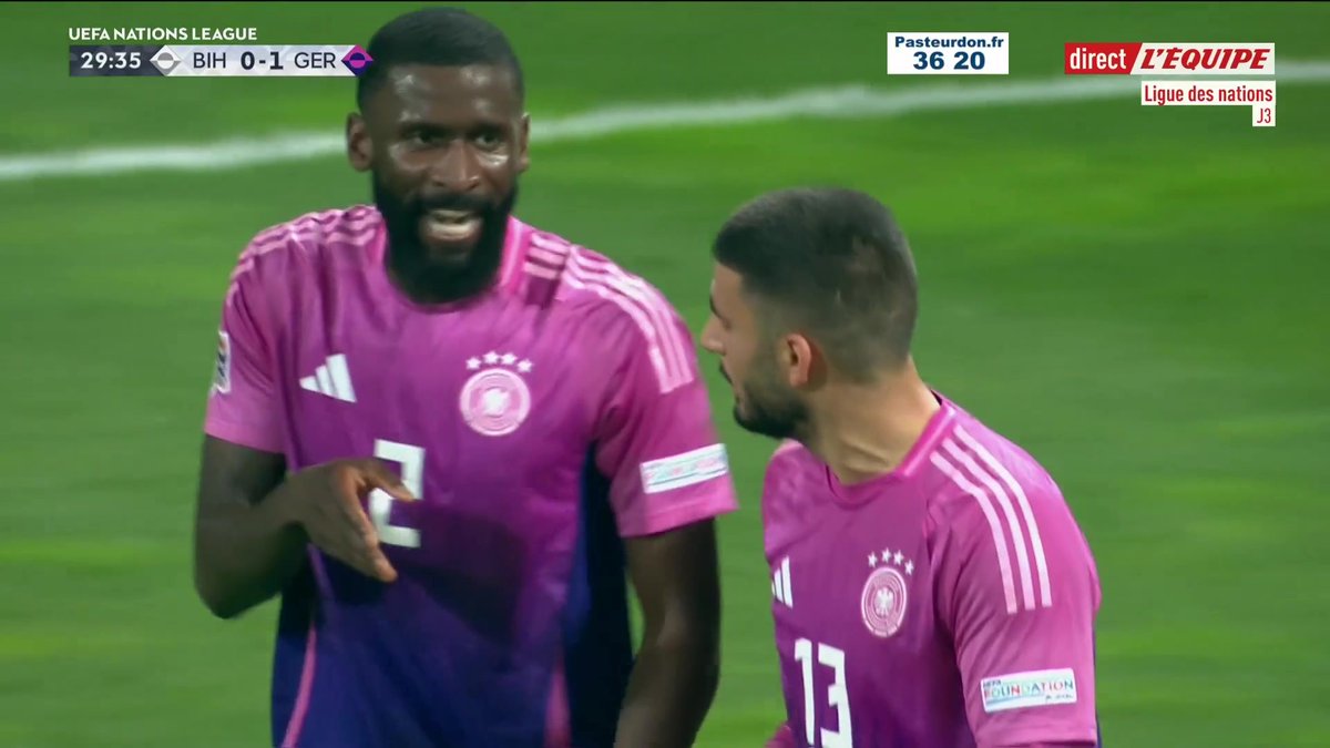 𝐎𝐇 𝐋’𝐈𝐍𝐒𝐏𝐈𝐑𝐀𝐓𝐈𝐎𝐍 𝐆𝐄́𝐍𝐈𝐀𝐋𝐄 𝐃𝐄 𝐖𝐈𝐑𝐓𝐙 ! 🤩🇩🇪 Magnifique passe décisive pour Undav, ça c’est le foot ! (la chaine L'Équipe)