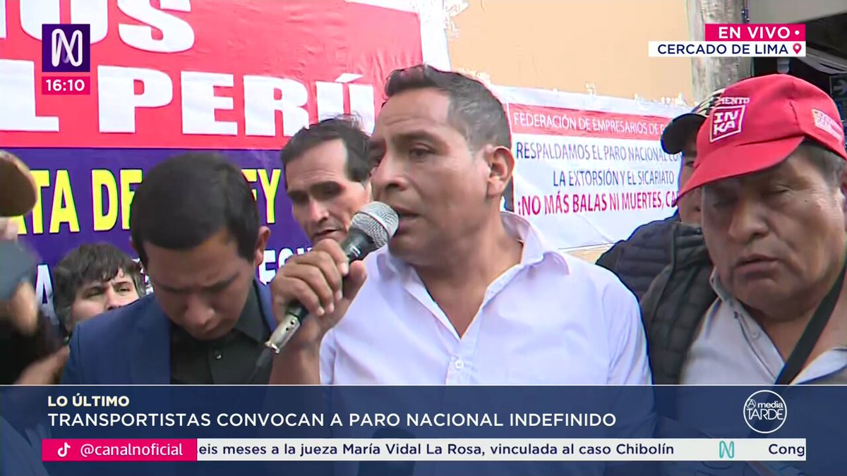 Julio Campos, vicepresidente de la Alianza Nacional de Transportistas, cuestionó al Congreso por no derogar la ley de crimen organizado y convocó un paro nacional indefinido Encuentra más información en la WEB ►