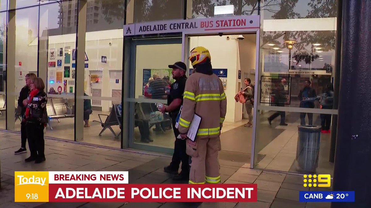 #BREAKING: A man has been tasered and arrested for attempting to hijack a bus at an Adelaide bus depot earlier this morning. #9News
