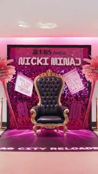 Every QUEEN deserves a THRONE 👑🎀 Nicki Minaj 📷 Stop by our fan activation in Section 112 (Outside DIME Club) to take a pic #GagCityQueens #SoldOutMinaj #NickiMinajUBSA #GagCityFINALE