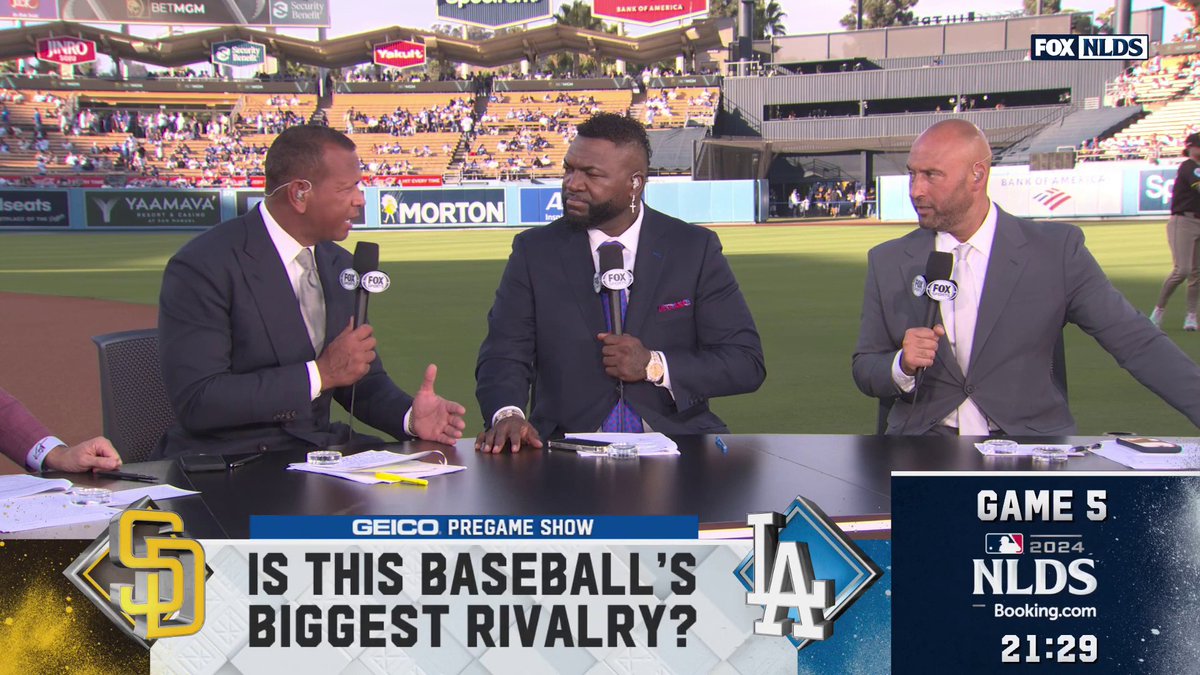 Is Padres-Dodgers the biggest rivalry in baseball right now?? Kevin Burkhardt x Alex Rodriguez x David Ortiz x Derek Jeter