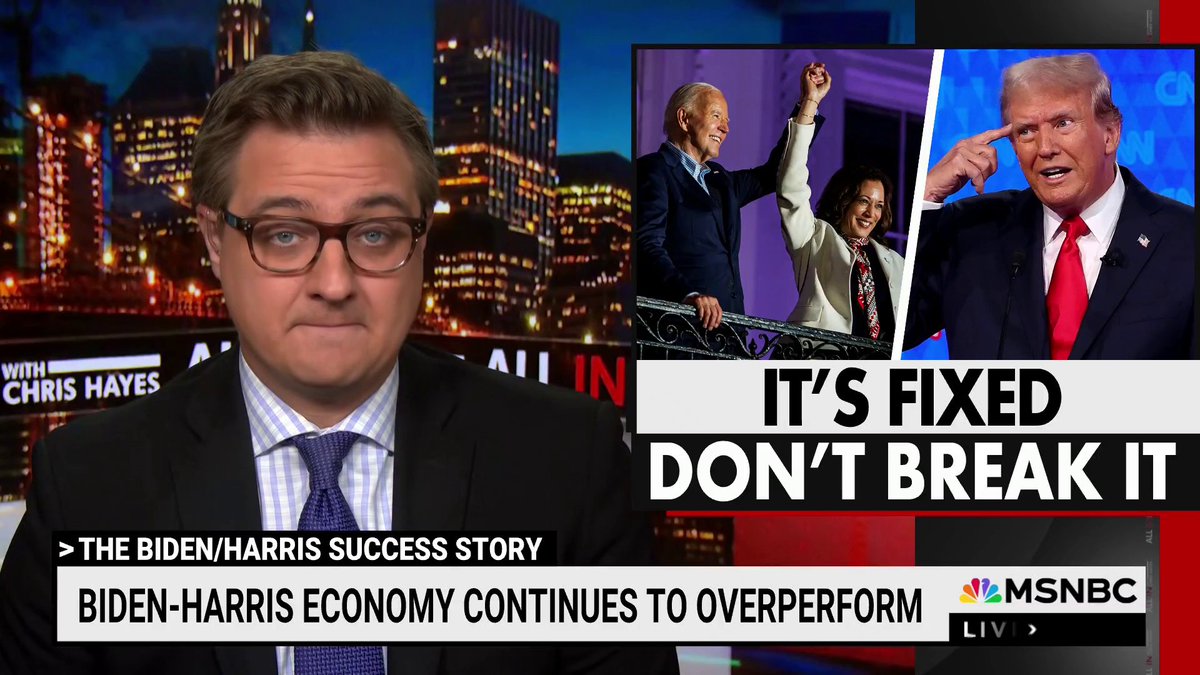 “Solving those problems was one of the most difficult tight-rope-acts of economic management that I have ever seen,” says Chris Hayes of the Biden-Harris economic recovery. “This administration absolutely nailed it.”