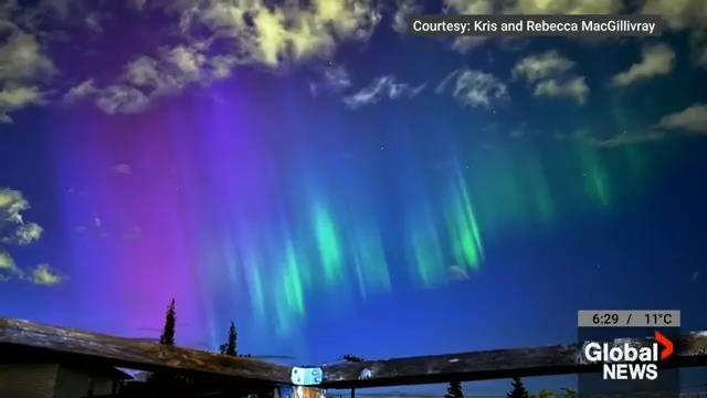 Will we see more northern lights? Here's @phildweather's Friday, October 11, 2024 evening weather update for the #yeg area. #yegwx #abstorm
