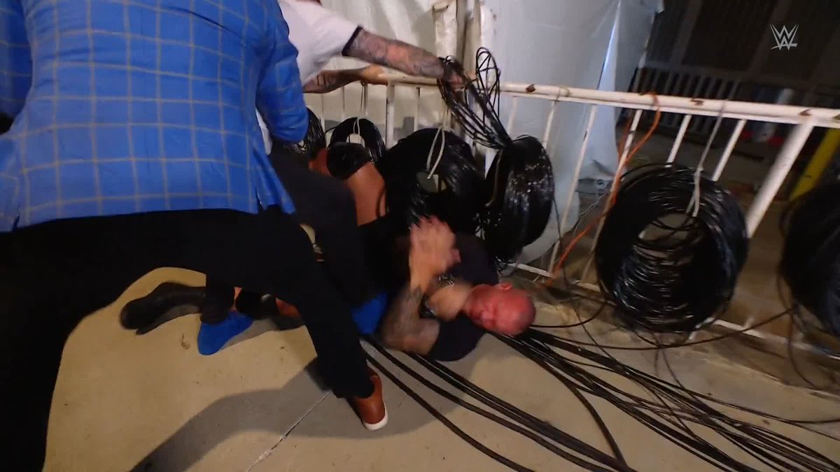 What are you doing, @fightowensfight?! Randy Orton didn't deserve that... 😳 #SmackDown