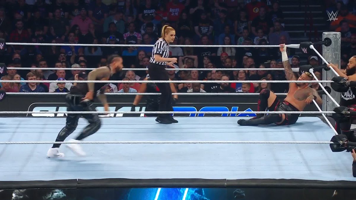 Jimmy Uso almost had it, but Jacob Fatu intervened! 😱 #SmackDown