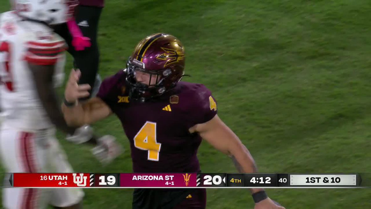 CAM SKATTEBO CAN'T BE STOPPED 🔥 ARIZONA STATE LEADS NO. 16 UTAH BY 8 WITH LESS THAN 3 MINUTES LEFT!