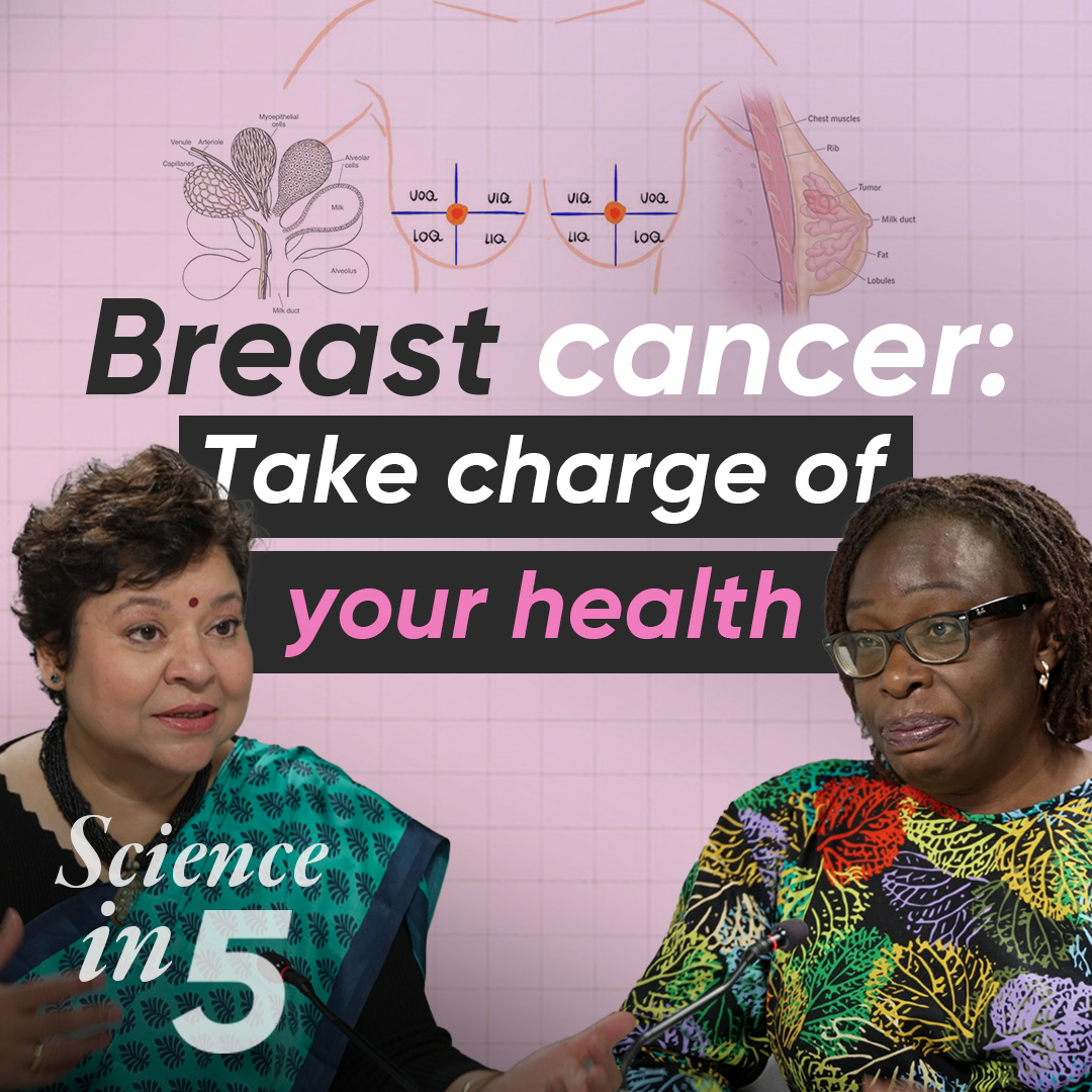Did you know that both men and women can get #BreastCancer? It is the most common type of #cancer amongst women, and most breast cancers are self-detected. Our expert Dr Mary Nyangasi explains in Science in 5 today
