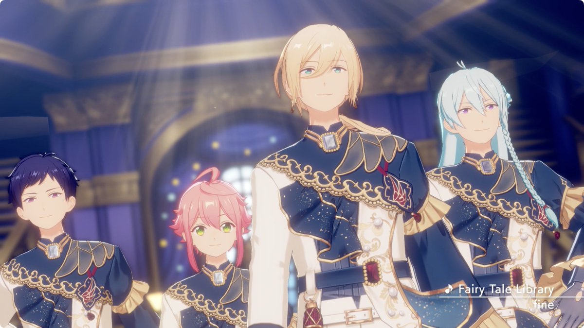 【お知らせ】 10月15日〜 『fine』のユニット新曲イベント『forgotten＊読みかけのフェアリーテイル』を開催予定💫 イベント楽曲『Fairy Tale Library』のMVを先行公開中です❗ 今回のMVはPV仕様でお届け🎥 イベント予告はXとアプリ内に掲載中！ #あんスタ
