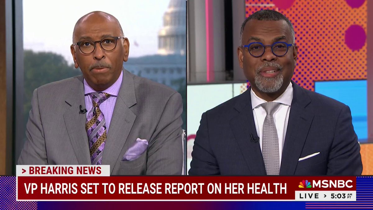 NEW: Vice President Kamala Harris releases her health records, per tradition for presidential candidates. Former President Donald Trump has not released his health records.