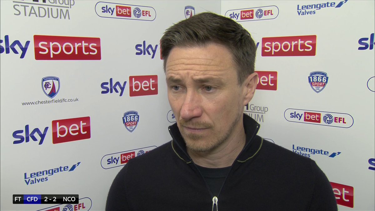 "They're a very good team" 👊 Notts County boss Stuart Maynard reacts to his sides dramatic draw against Chesterfield 🗣