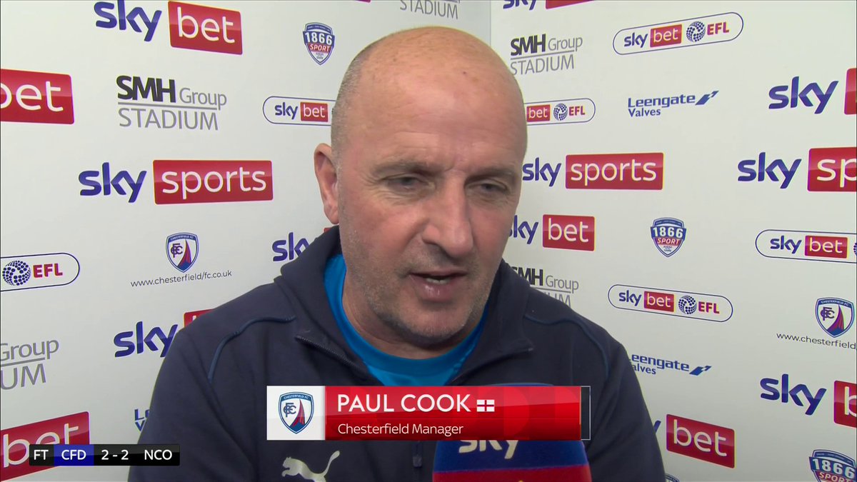 "It's a big decision to give at that stage of the game" 🗣 Chesterfield boss Paul Cook on the late penalty 👇