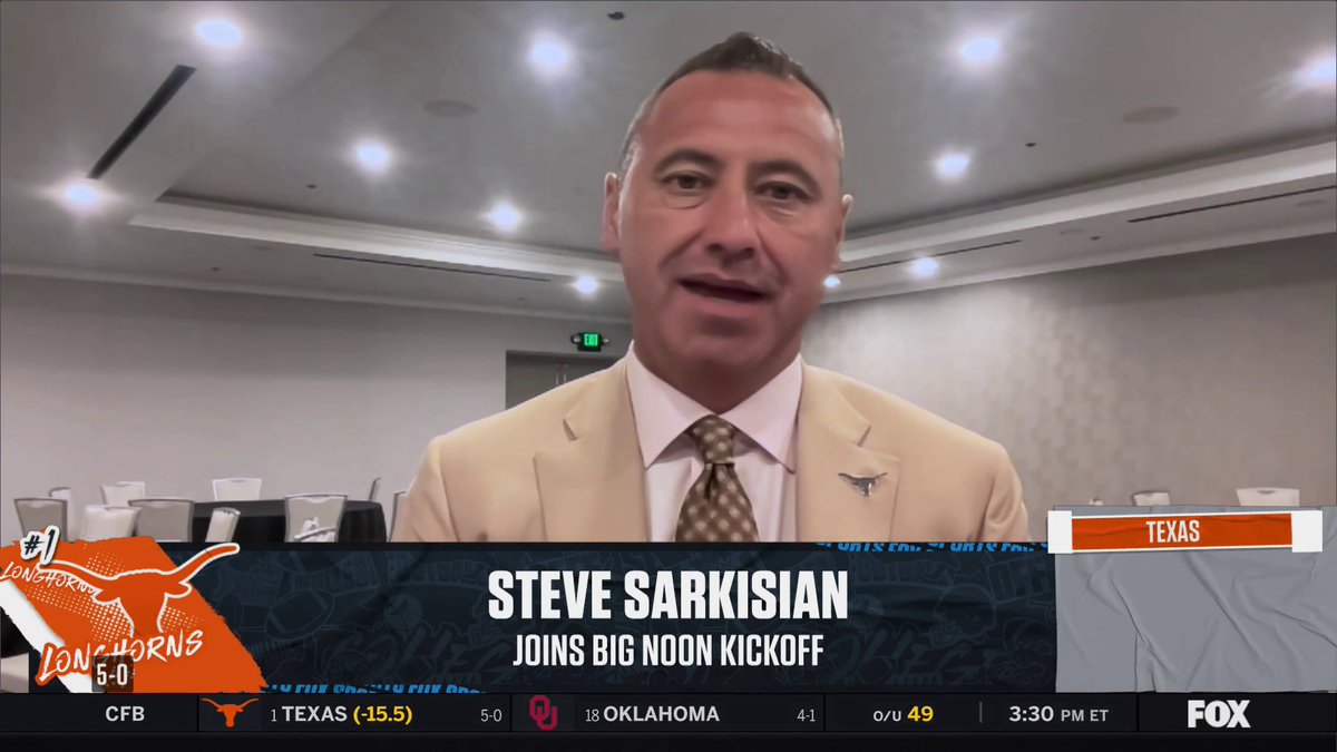 "Going into this game and then the rest of the way, knowing we have two guys that are more than capable, that can lead us - it's a great situation to be in." Texas Football's Steve Sarkisian joins the show ahead of the Red River Rivalry today vs Oklahoma 🔥