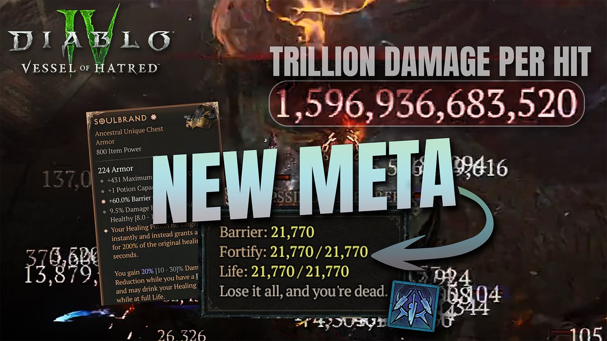 This new Spiritborn OP Build hitting for TRILLIONS of damage now in #DiabloIV. It sure is a ton of fun, but all other Classes aren't even in the same Universe after the stat squish 🤔 Full Video: